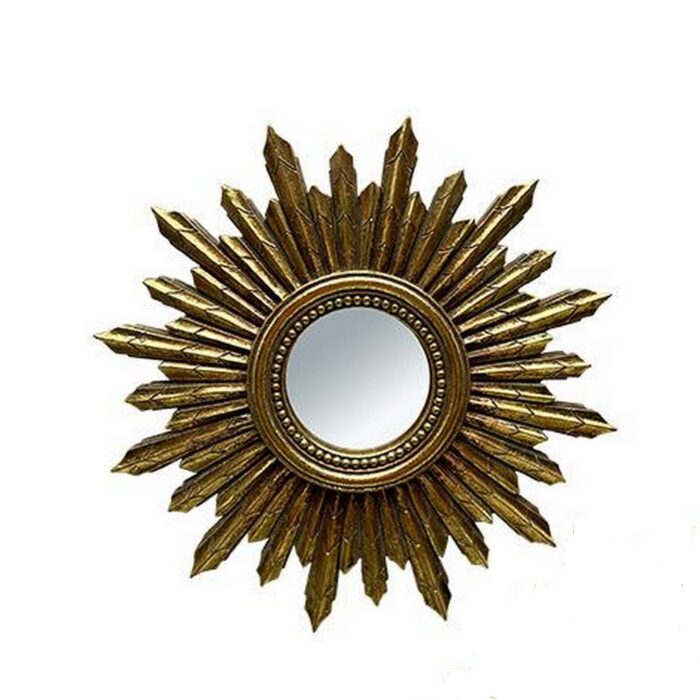 Miroir soleil doré