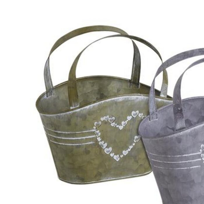 Panier acier galvanisé vert