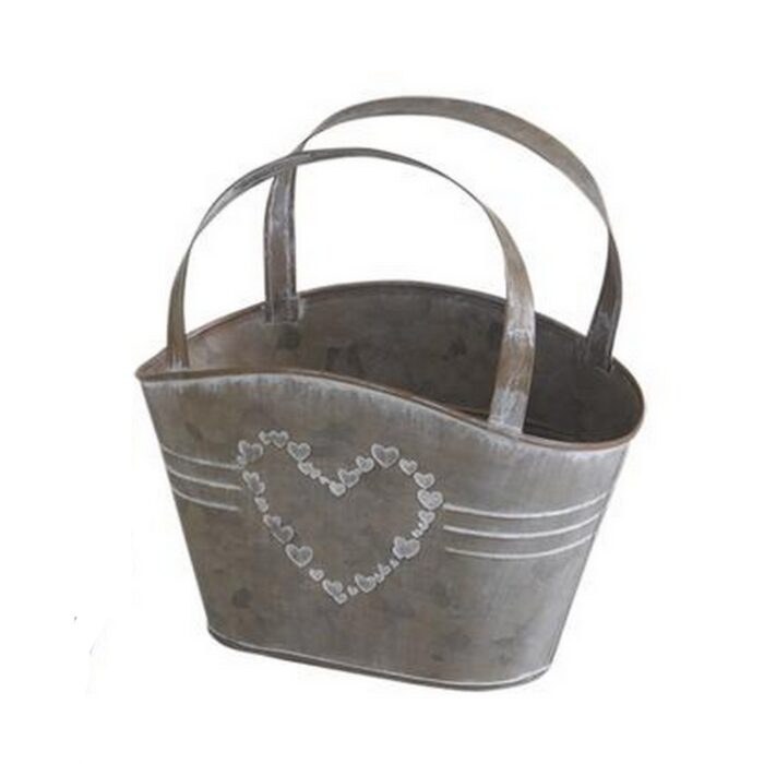 Panier acier galvanisé marron